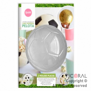 SET DE 2 PLACAS CAKE SORPRESA PELOTA TAMA�O MINI 2 x 1